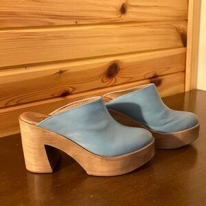 Free People Suki Platform Leather Clogs